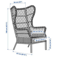 RISHOLMEN - Indoor/outdoor armchair, Järpön/Duvholmen white , - best price from Maltashopper.com 29435243