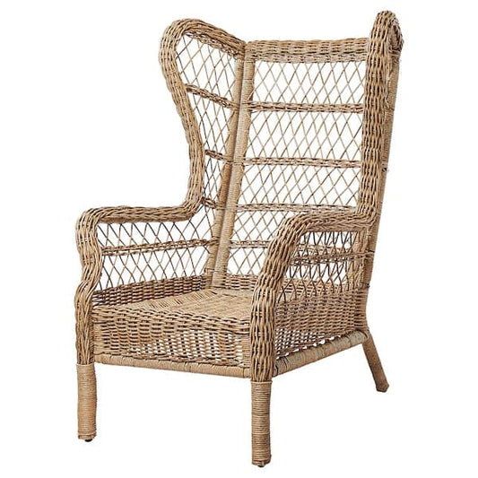 Ikea RISHOLMEN - Wing chair, in/outdoor, brown