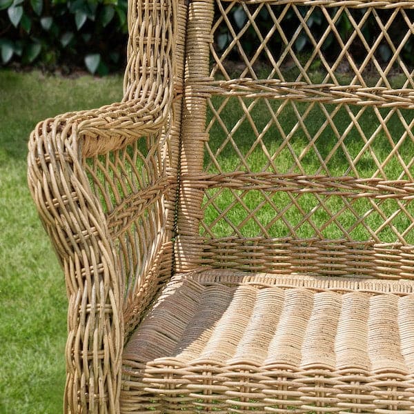 Ikea RISHOLMEN - Wing chair, in/outdoor, brown