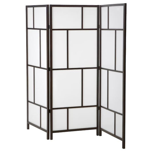 RISÖR - Room divider, white/black, 216x185 cm - best price from Maltashopper.com 70182191