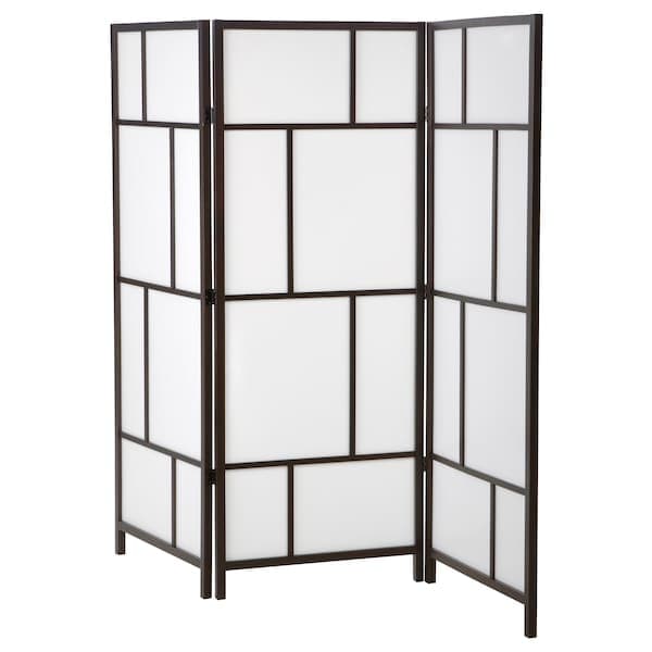 RISÖR - Room divider, white/black, 216x185 cm