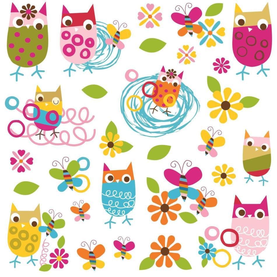 Removable Wall Stickers - Owls