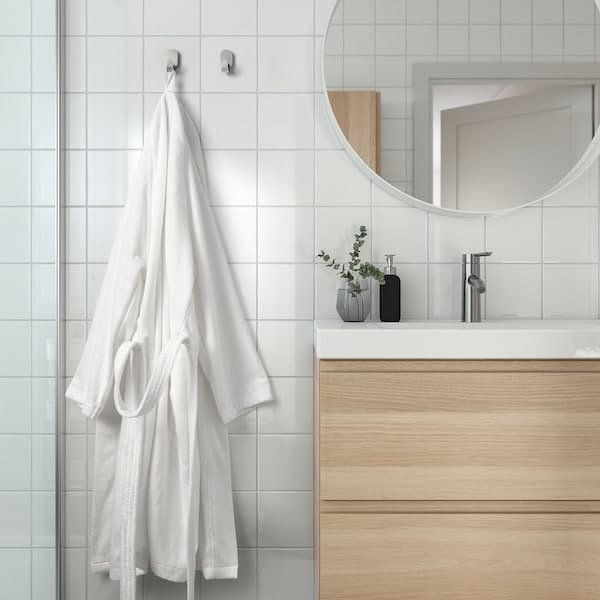 Ikea ROCKÅN - Bath robe, white, L/XL