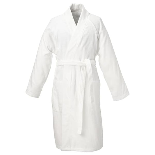 Ikea ROCKÅN - Bath robe, white, L/XL