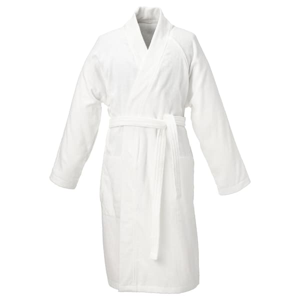 Ikea ROCKÅN - Bath robe, white, S/M