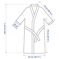 ROCKÅN - Bath robe, grey, S/M - best price from Maltashopper.com 10391927