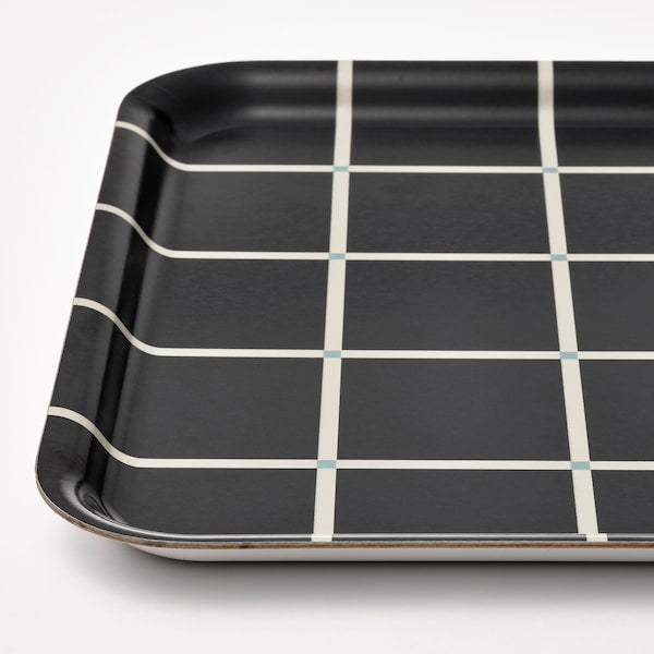 RÖDKNOT - Tray, check pattern black, 33x33 cm - best price from Maltashopper.com 30564696