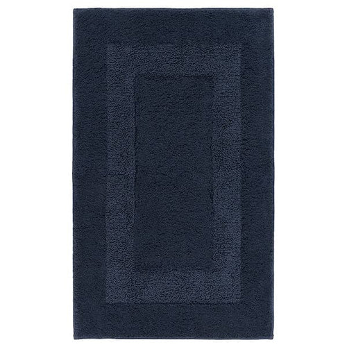 RÖDVATTEN - Bath mat, dark blue, 50x80 cm
