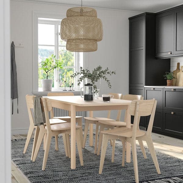 RÖNNINGE / LISABO - Table and 4 chairs, birch/birch, 118/173 cm - best price from Maltashopper.com 39429053