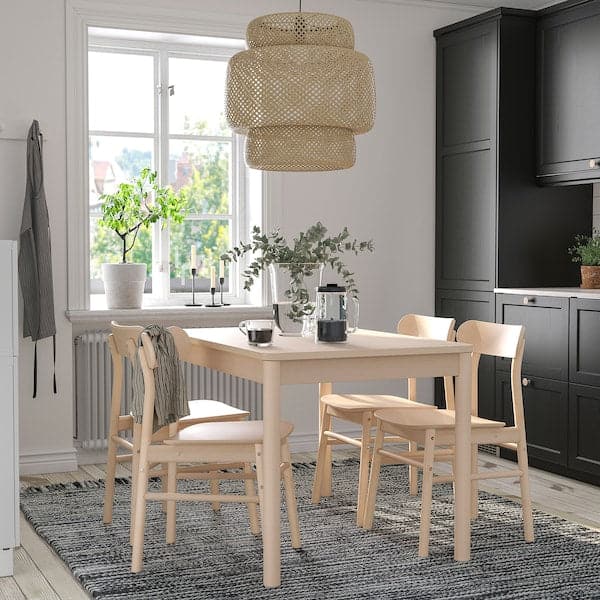 RÖNNINGE / RÖNNINGE - Table and 4 chairs, birch/birch, 118/173 cm - best price from Maltashopper.com 99429045