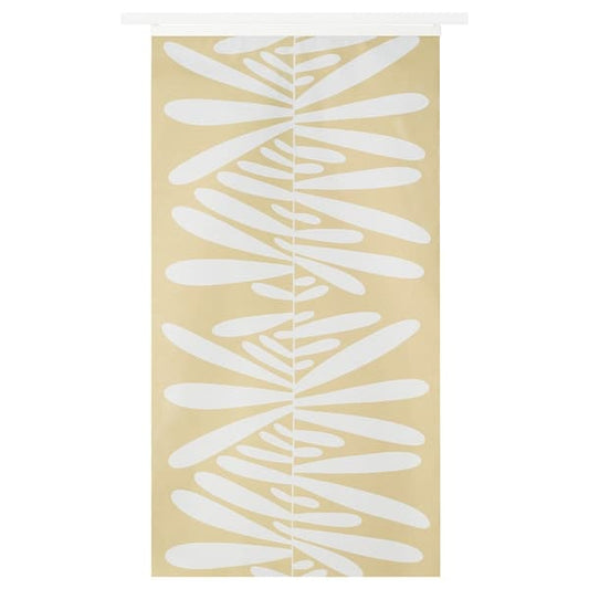 Ikea RÖNNVÅRMAL - Panel curtain, beige/white, 60x300 cm
