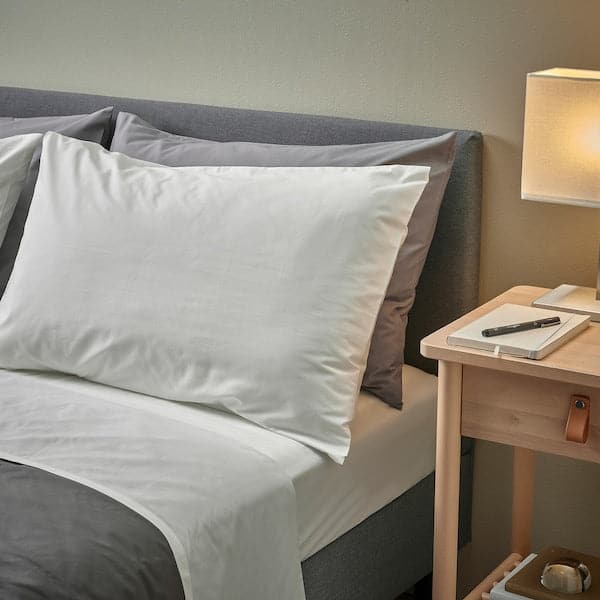 Ikea RÖNNVECKMAL - Pillowcase, white, 50x80 cm