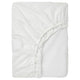 RÖNNVECKMAL fitted sheet, white, 180x200 cm