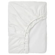 Ikea RÖNNVECKMAL - Sheet with corners, white, 140x200 cm