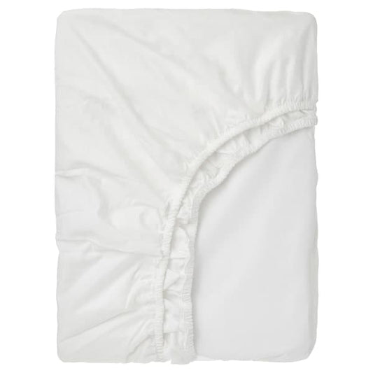Ikea RÖNNVECKMAL - Sheet with corners, white, 140x200 cm
