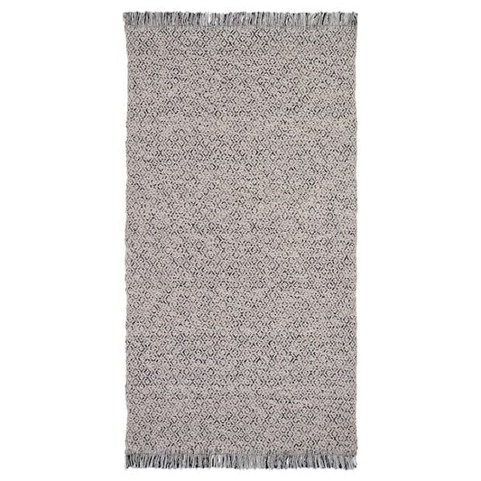 Ikea RÖRKÄR - Rug, flatwoven, black/natural, 80x150 cm