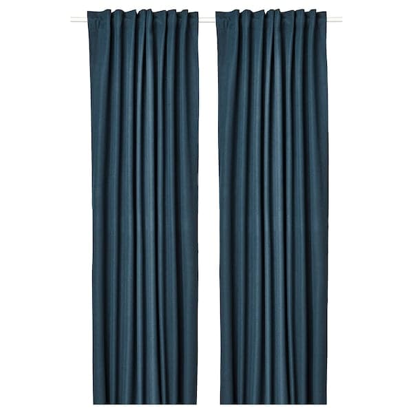 ROSENMANDEL - Tenda semioscurante, 2 teli, blu scuro, 135x300 cm , 135x300 cm - best price from Maltashopper.com 60539064