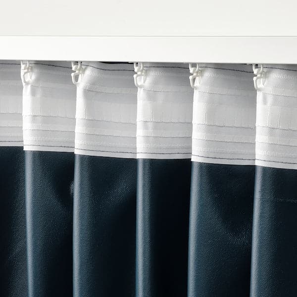 ROSENMANDEL - Tenda semioscurante, 2 teli, blu scuro, 135x300 cm , 135x300 cm - best price from Maltashopper.com 60539064