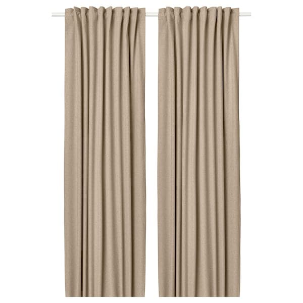 ROSENMANDEL - Tenda semioscurante, 2 teli, giallo-beige, 135x300 cm , 135x300 cm