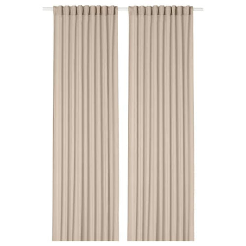 ROSENROBINIA - Thin curtain, 2 sheets, beige, , 145x300 cm