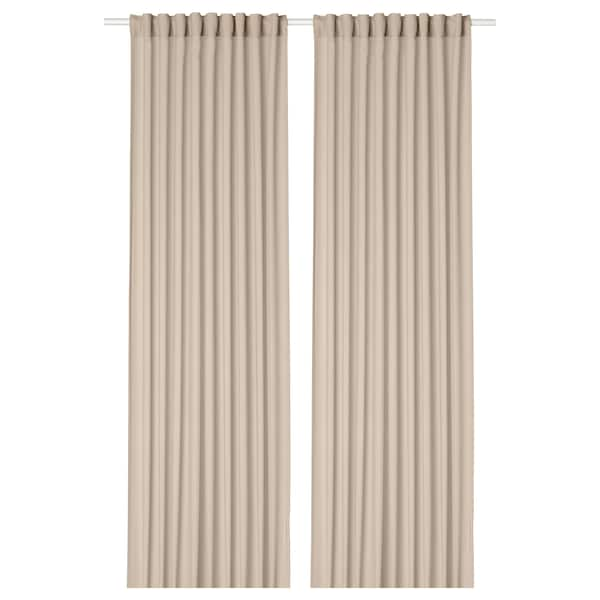 ROSENROBINIA - Thin curtain, 2 sheets, beige, , 145x300 cm