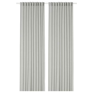 Ikea ROSENROBINIA - Thin curtain, 2 sheets, light grey, , 145x300 cm