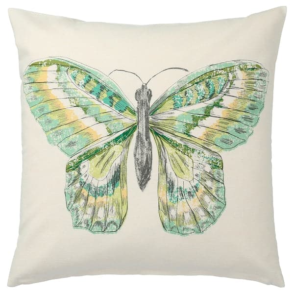 Ikea ROTFJÄRIL - Cushion cover, natural/multicolour, 50x50 cm