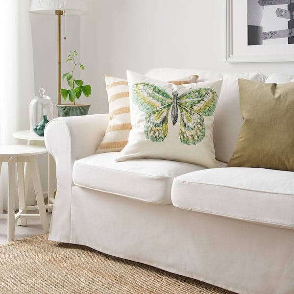 Ikea ROTFJÄRIL - Cushion cover, natural/multicolour, 50x50 cm