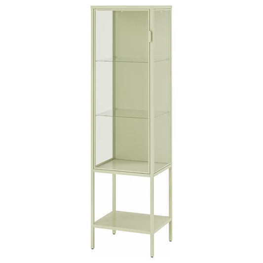 Ikea RUDSTA - Glass-door cabinet, light green, 42x37x155 cm