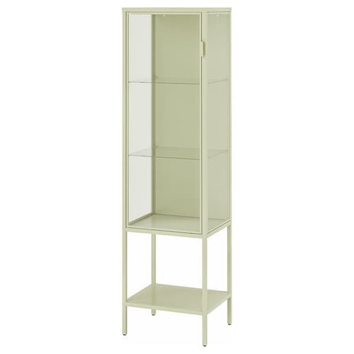 RUDSTA - Glass-door cabinet, light green, 42x37x155 cm