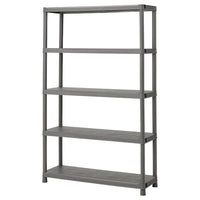 RUNMARÖ - Shelf, dark grey indoor/outdoor, 120x40x188 cm - best price from Maltashopper.com 80551309