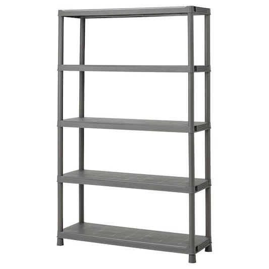 RUNMARÖ - Shelf, dark grey indoor/outdoor, 120x40x188 cm - best price from Maltashopper.com 80551309