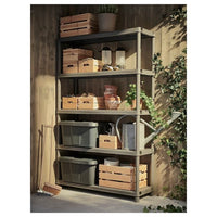 RUNMARÖ - Shelf, dark grey indoor/outdoor, 120x40x188 cm - best price from Maltashopper.com 80551309