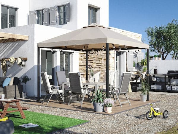 Ikea RUNNEN - Corner strip, outdoor floor decking, dark grey