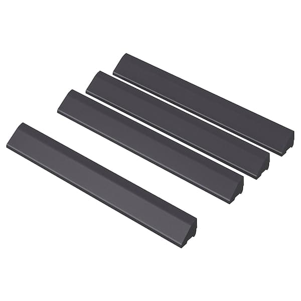 RUNNEN - Edging strip, outdoor floor decking, dark grey, 4 pieces - best price from Maltashopper.com 50494141