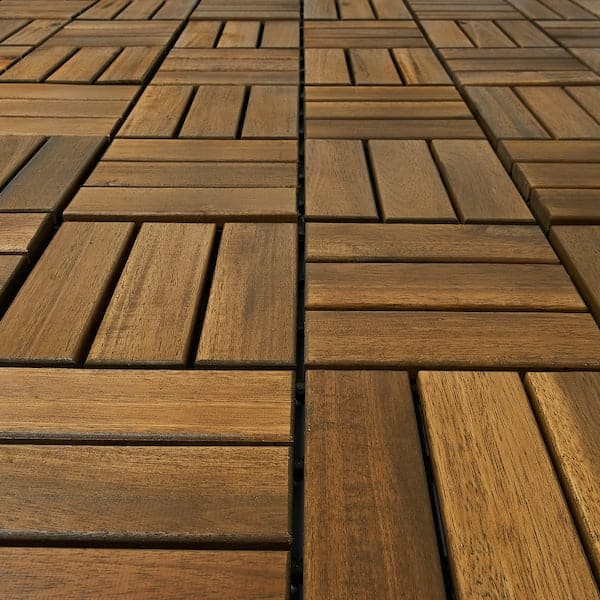 RUNNEN - Floor decking, outdoor, acacia, 0.81 m² - best price from Maltashopper.com 60518486