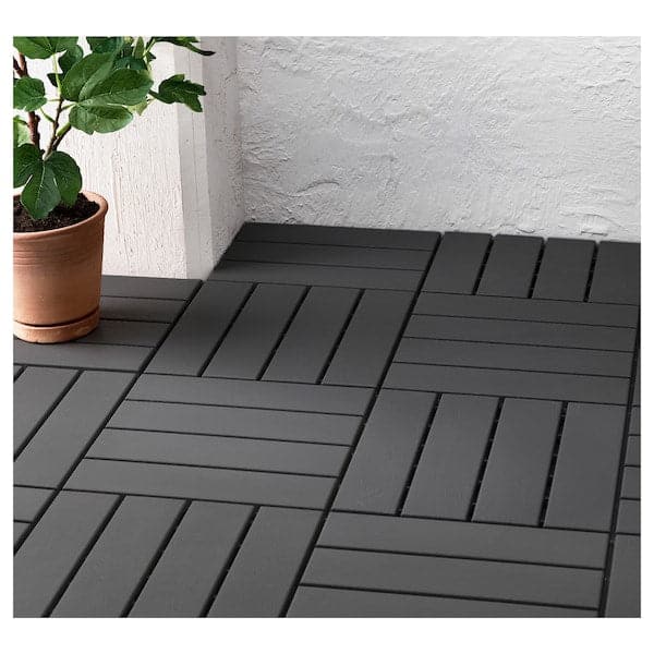RUNNEN - Floor decking, outdoor, dark grey, 0.81 m² - best price from Maltashopper.com 90238111