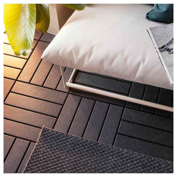 RUNNEN - Floor decking, outdoor, dark grey, 0.81 m² - best price from Maltashopper.com 90238111