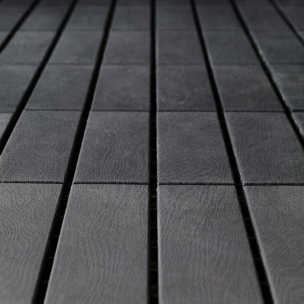 Ikea RUNNEN - Floor decking, outdoor, dark grey, 0.81 m²