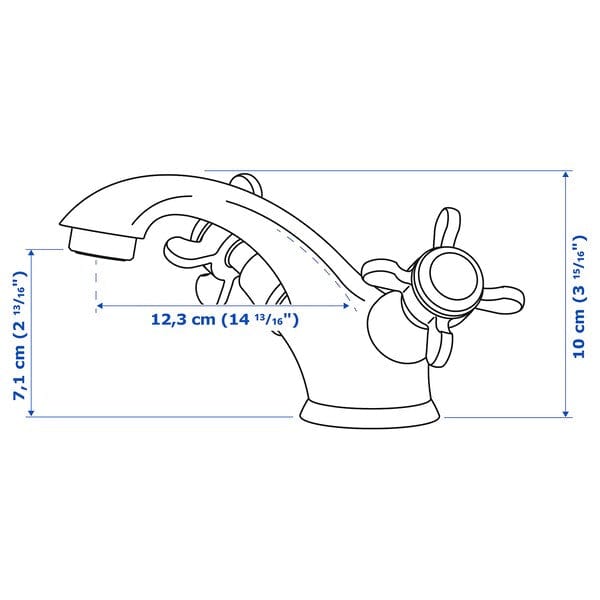 Ikea RUNSKÄR - Washbasin mixer, brass-coloured