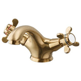 RUNSKÄR wash-basin mixer tap, brass-colour