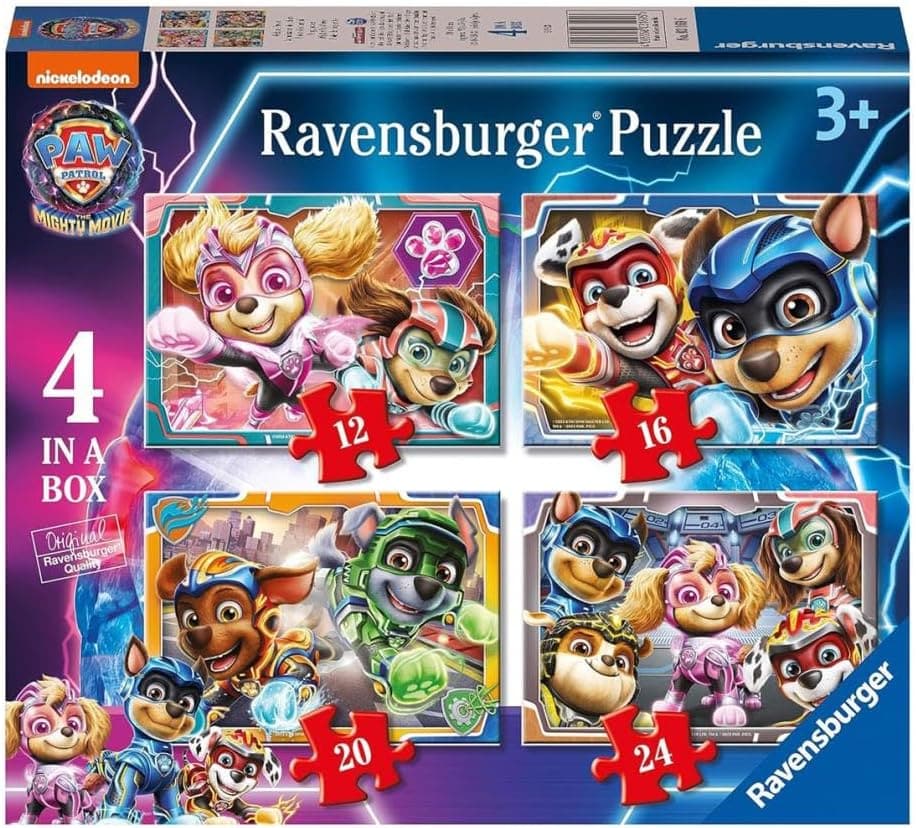 4 Puzzle in 1 - Paw Patrol: The Mighty Movie