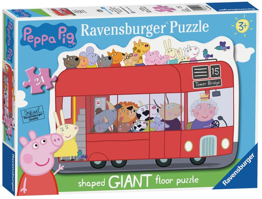 24 Piece Giant Shaped Floor Puzzle - Peppa Pig Bus