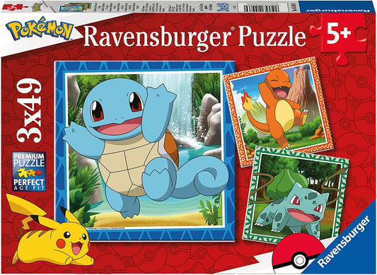 3 Puzzles of 49 Pieces - Pokemon