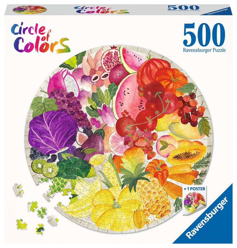 Toys 500 Piece Circle of Colors Puzzle - Fruits and Vegetables