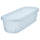 RYKTA - RYKTA Storage box with lid, transparent grey-blue, 9x24x7 cm/0.5 l