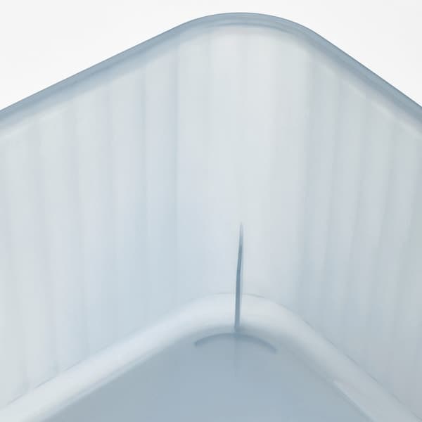 RYKTA - Storage box with lid, transparent grey-blue, 18x24x12 cm/3.5 l - best price from Maltashopper.com 80533198