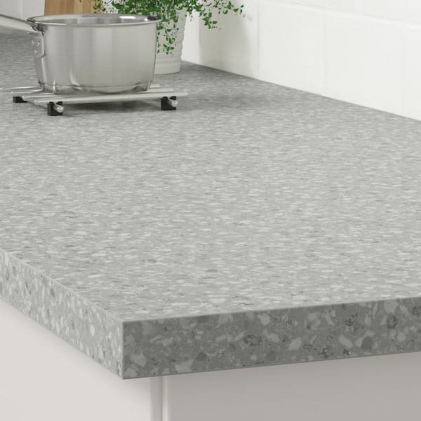 SÄLJAN - Worktop, light grey mineral effect/laminate, 186x3.8 cm - best price from Maltashopper.com 50397201