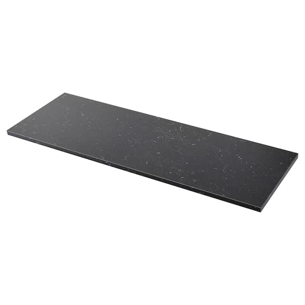 Ikea SÄLJAN - Worktop, black marble effect/laminate, 186x3.8 cm