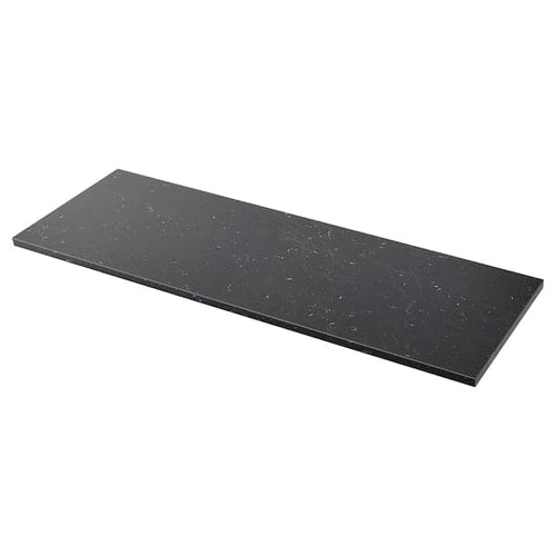 SÄLJAN - Worktop, black marble effect/laminate, 186x3.8 cm